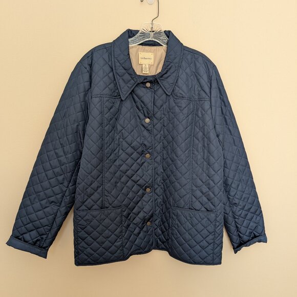 G.H. Bass & Co. navy blue quilted jacket shacket XL EUC - Picture 1 of 9